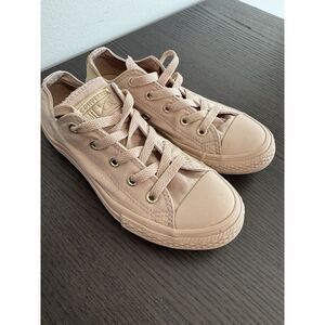 Converse Chuck Taylor All Star Low Pink Rose Gold Accents Girls Size 1 Shoes